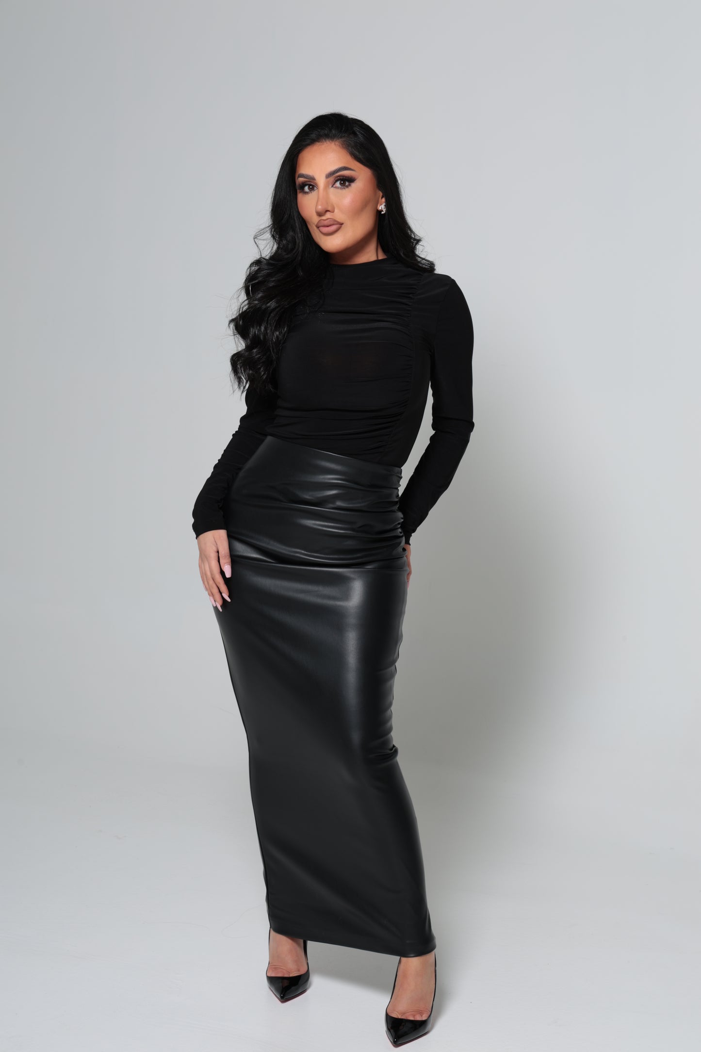 AMILA LEATHER SKIRT
